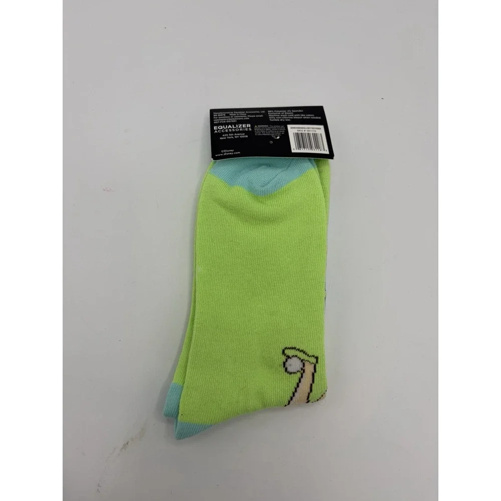 Disney Tinker Bell Adult‎ Size 9-13 Green Graphic Novelty Crew Socks 1 Pack